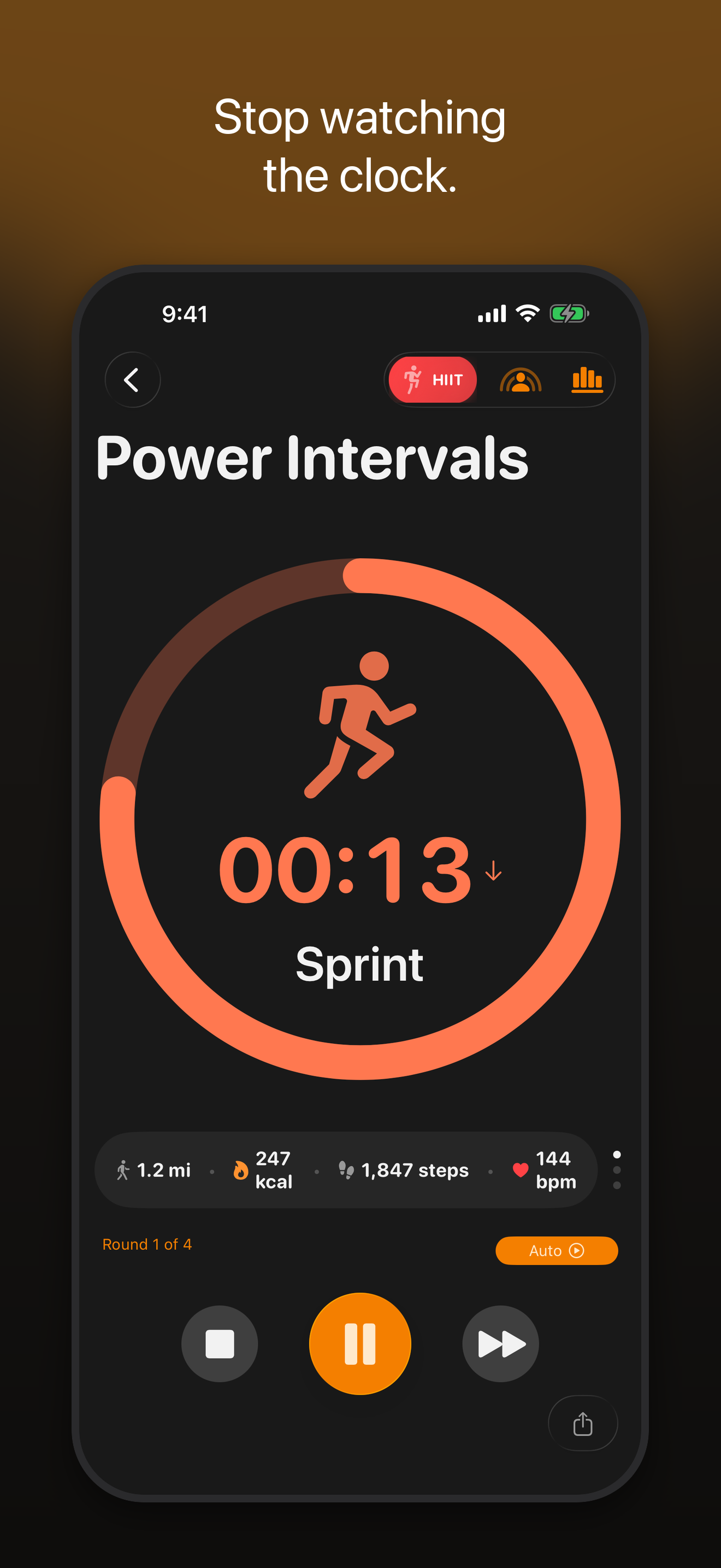 Timer Stack runner screen on iPhone